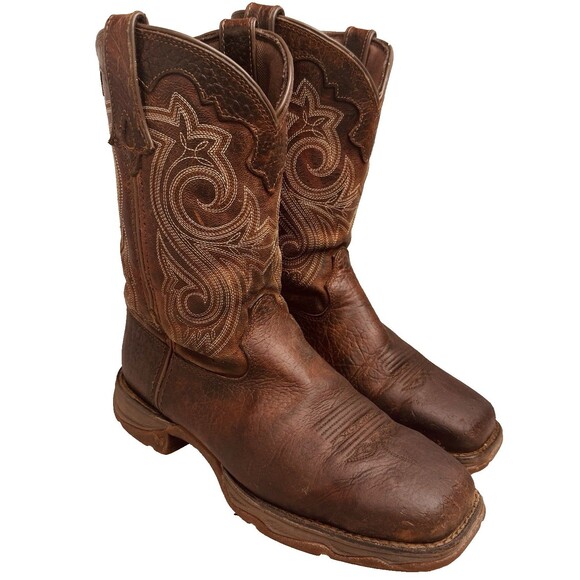 Durango Lady Rebel Women’s 10" Western Brown Steel Toe Boots US 9M EU 41 EUC - Picture 1 of 16